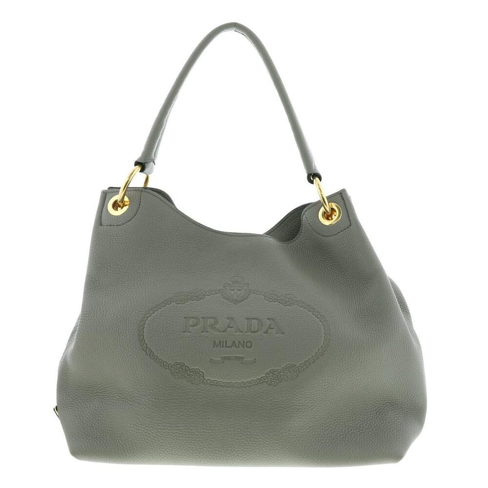 PRADA Hobo Bag Messenger Gray